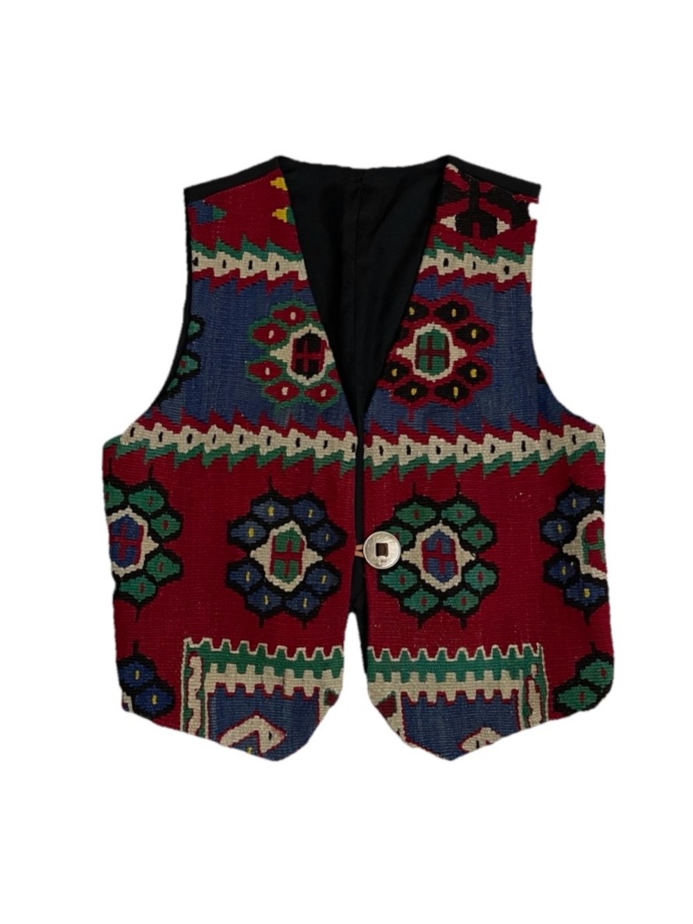Matt Camron Woven Southwestern Wool Kilim Vest Unisex